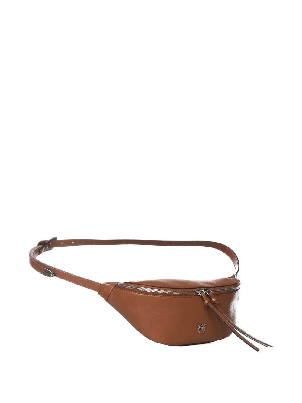 Logo-Plaque Leather Belt Bag