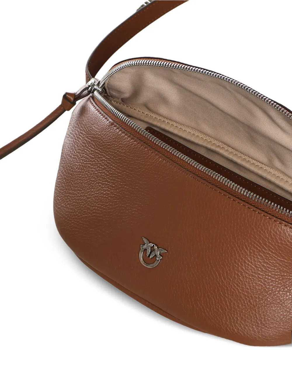 Logo-Plaque Leather Belt Bag