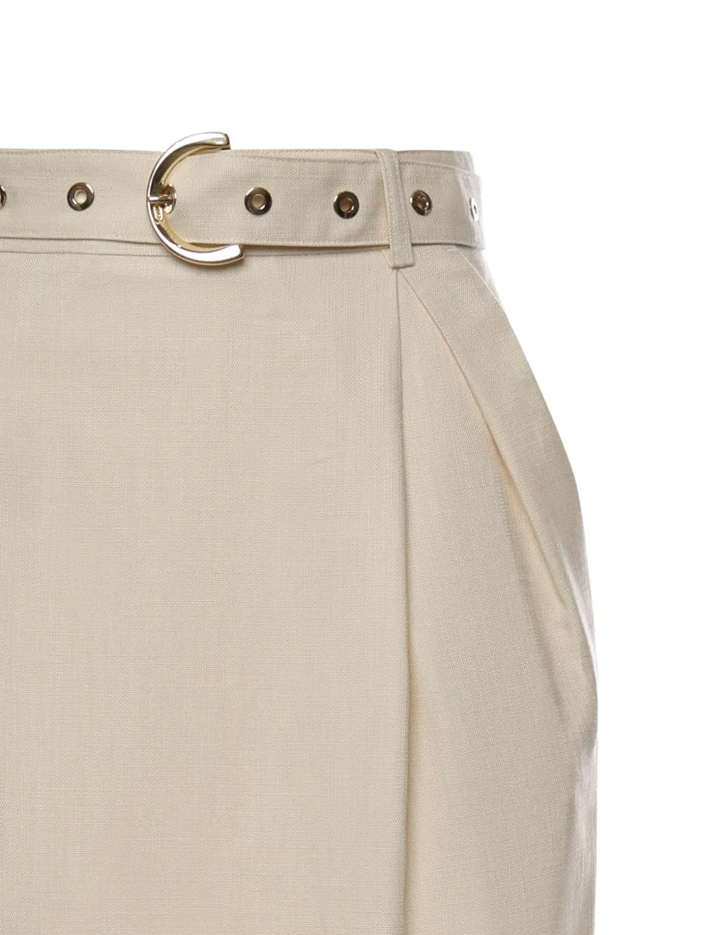  Pinko Belted Midi Skirt - Neutrals 