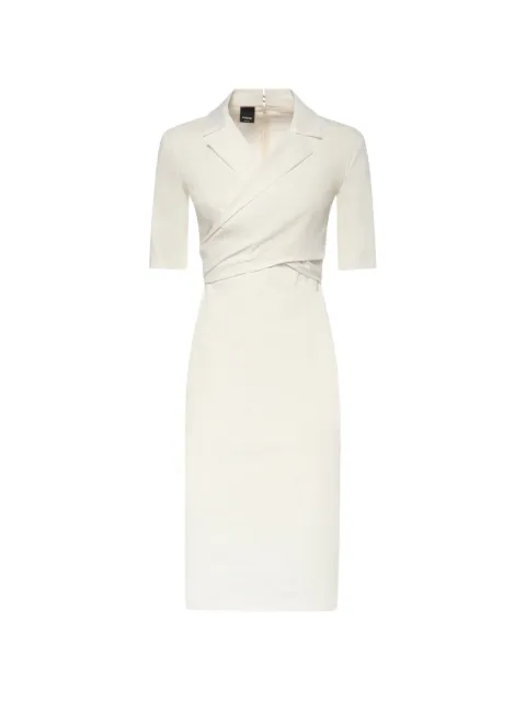 PINKO wrap-style notch-lapel dress