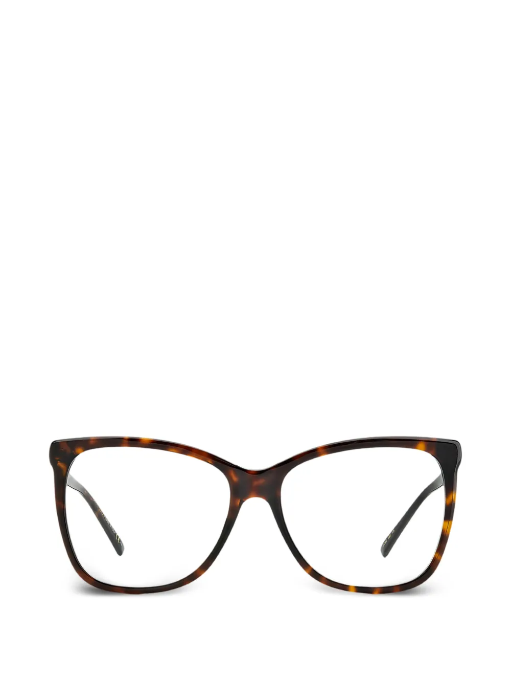 Jimmy Choo glitter-detail square-frame glasses - Marrone