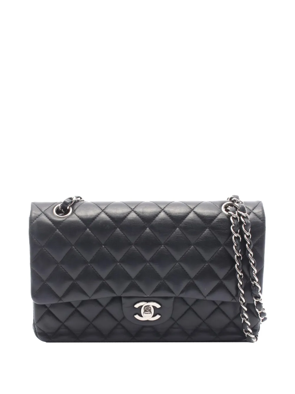 CHANEL Pre-Owned 2019 Medium Classic Lambskin Double Flap shoulder bag - Nero