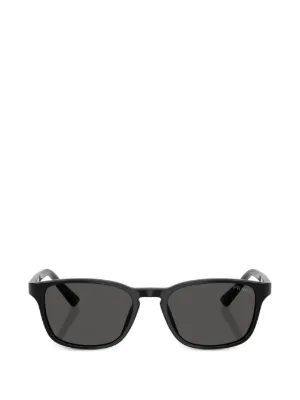 Giorgio Armani ラウンドフレーム サングラス | ブラック | FARFETCH JP