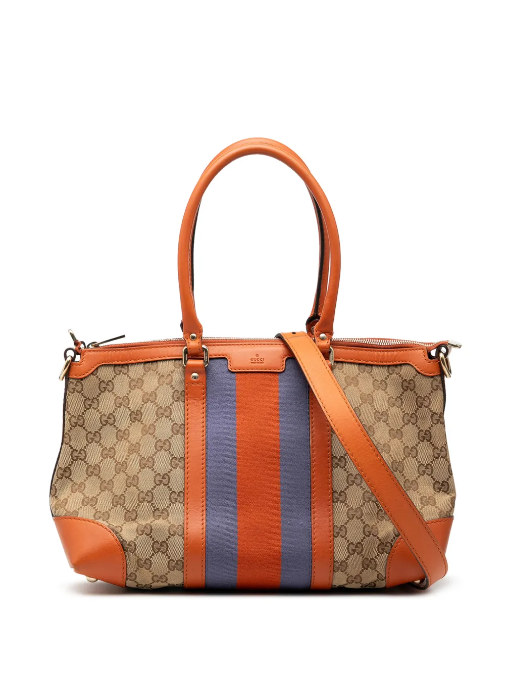 Gucci Pre-Owned 2000-2015 GG Canvas Web satchel - Marrone