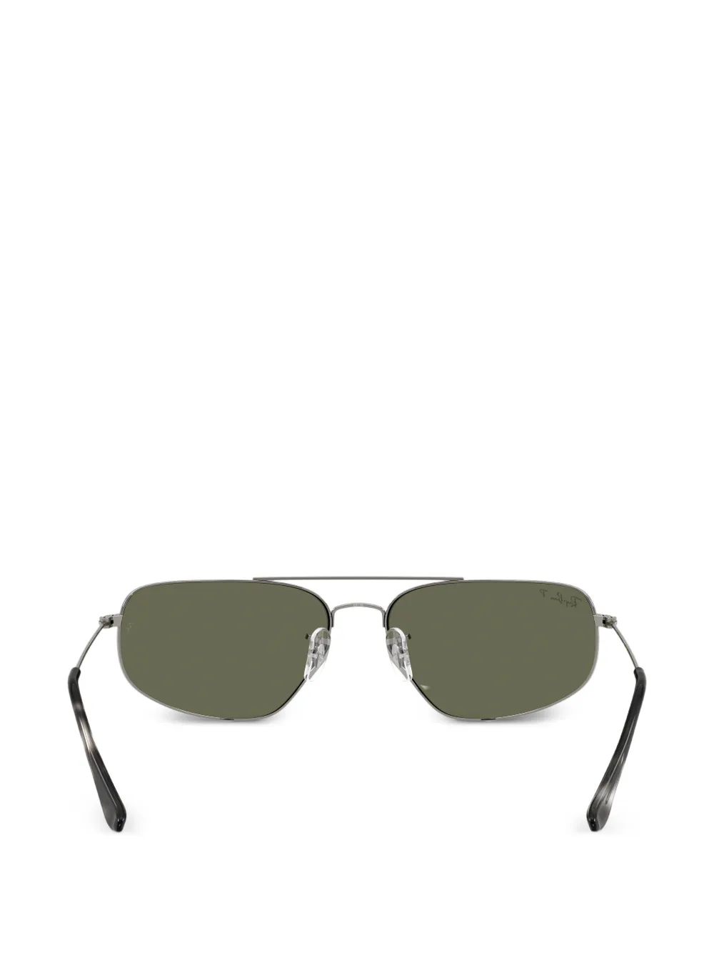Ray-Ban Zonnebril met rechthoekig montuur Grijs