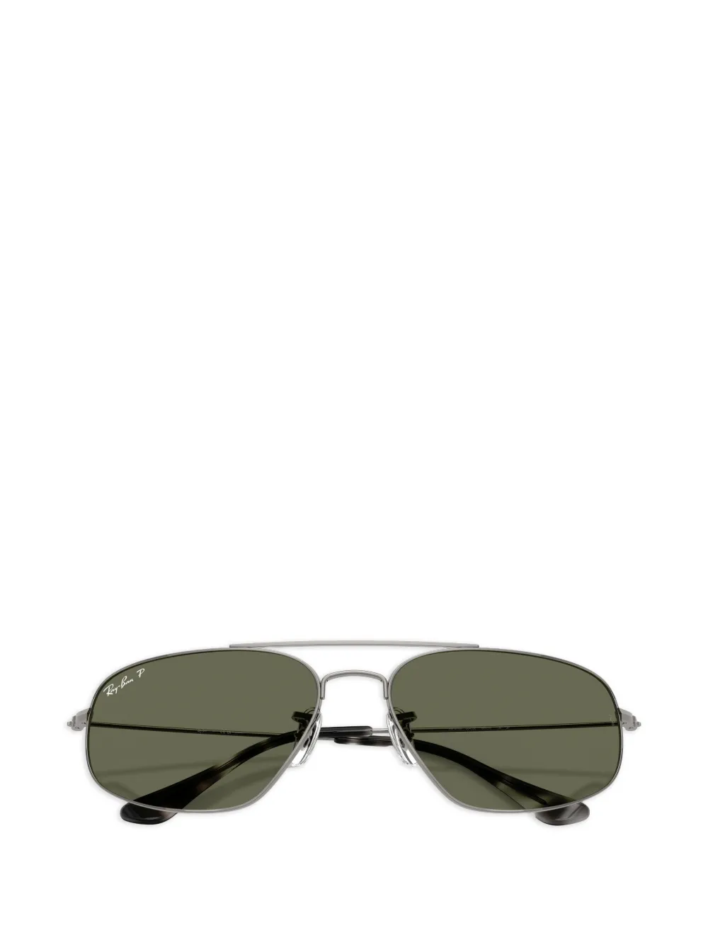 Ray-Ban Zonnebril met rechthoekig montuur Grijs