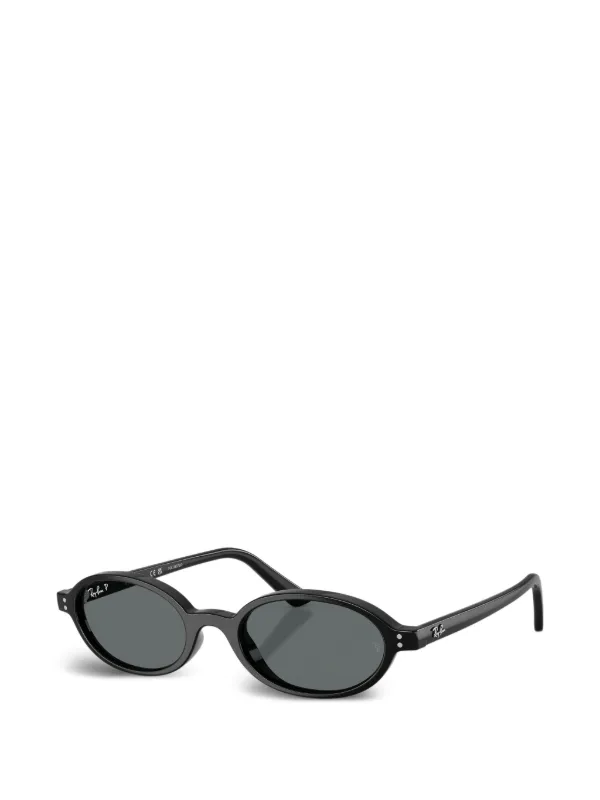 Ray-Ban オーバルフレーム サングラス | ブラック | FARFETCH JP