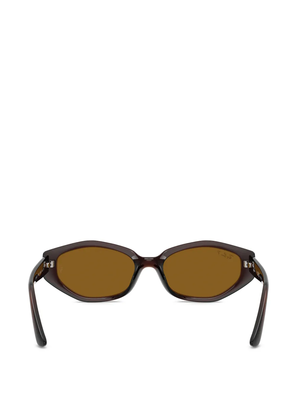 Ray-Ban 偏光レンズ ジオメトリックフレーム サングラス | ブラウン