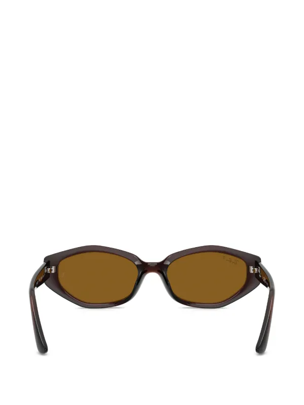 Ray-Ban 偏光レンズ ジオメトリックフレーム サングラス | ブラウン