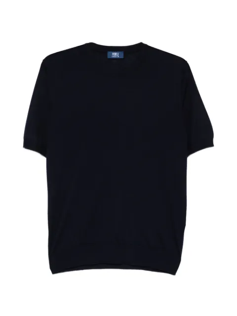 Fedeli short-sleeve crewneck knitted top