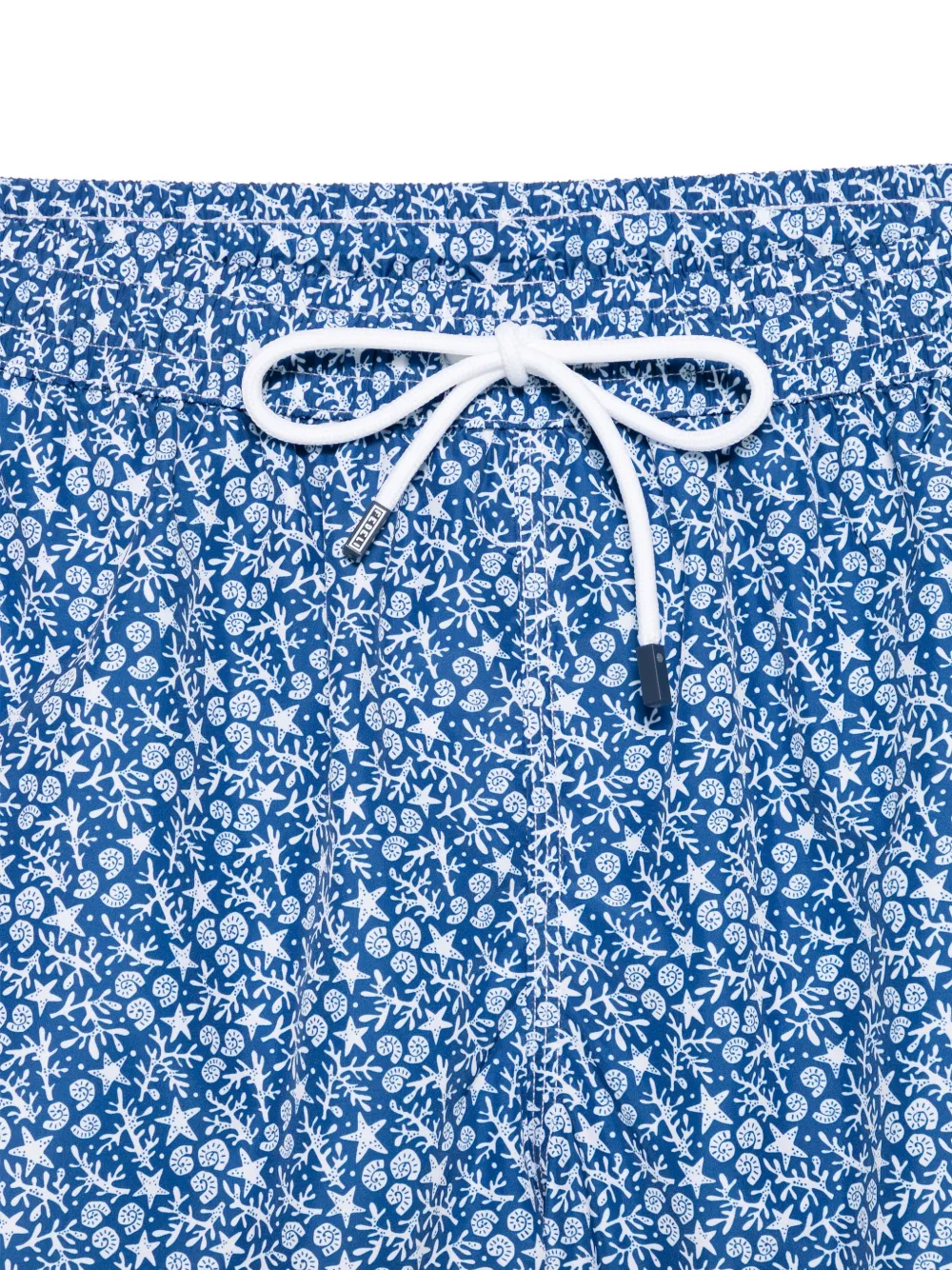  Fedeli Drawstring Printed Swim Shorts - Blue 