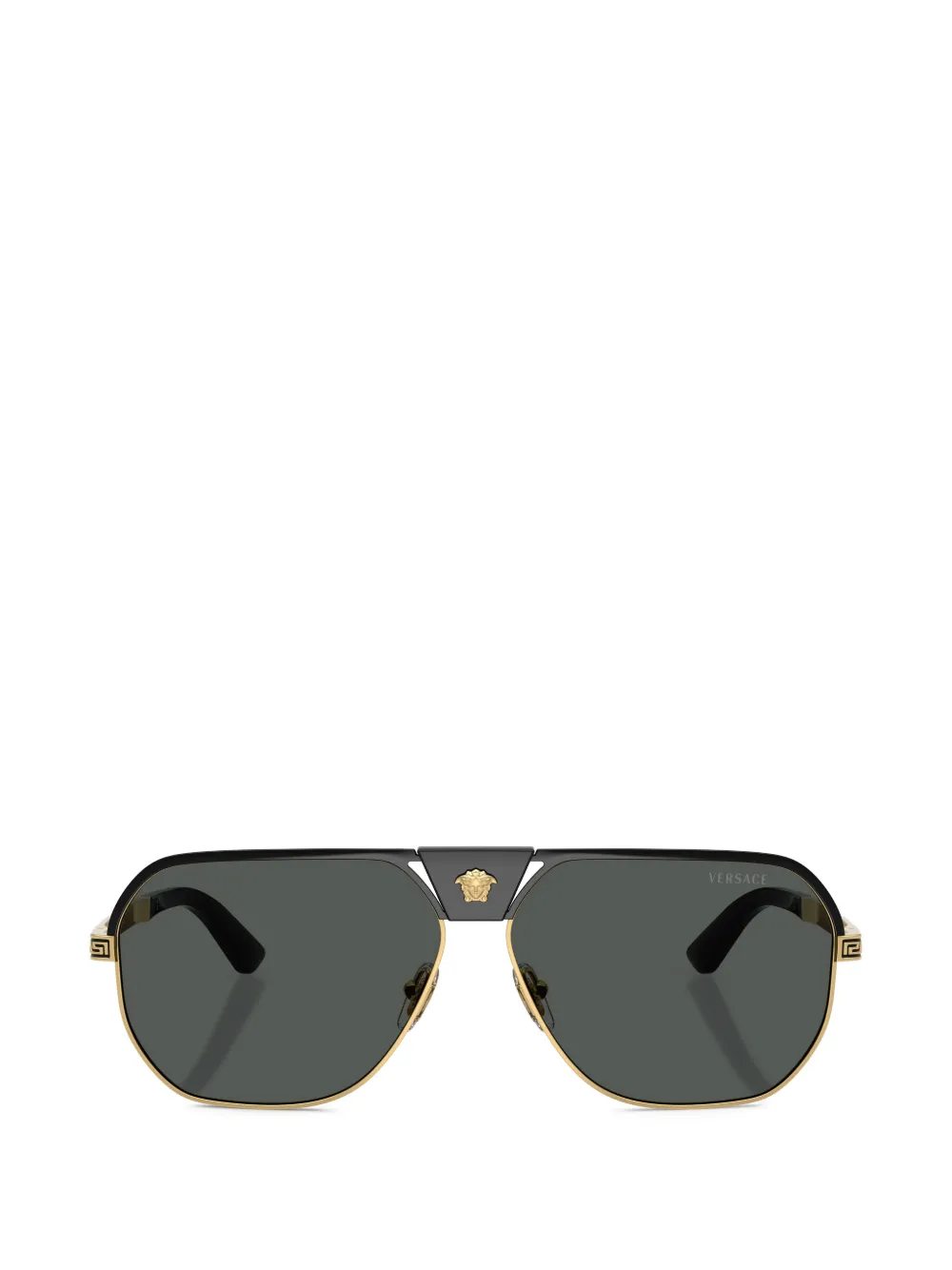 Versace Eyewear Sonnenbrille mit Medusa-Kopf - Gold