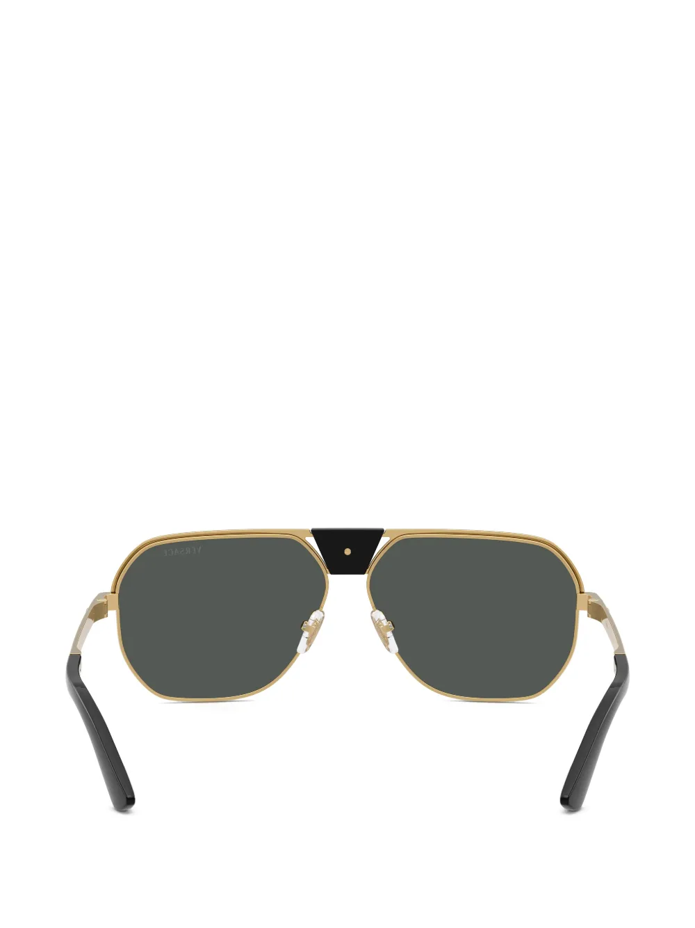 Versace Eyewear Medallion zonnebril met piloten montuur Zwart
