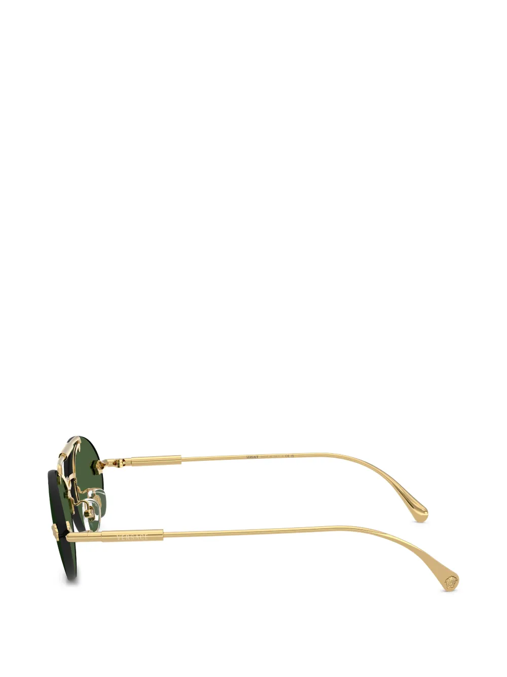  Versace Eyewear Oval-frame Sunglasses - Gold 