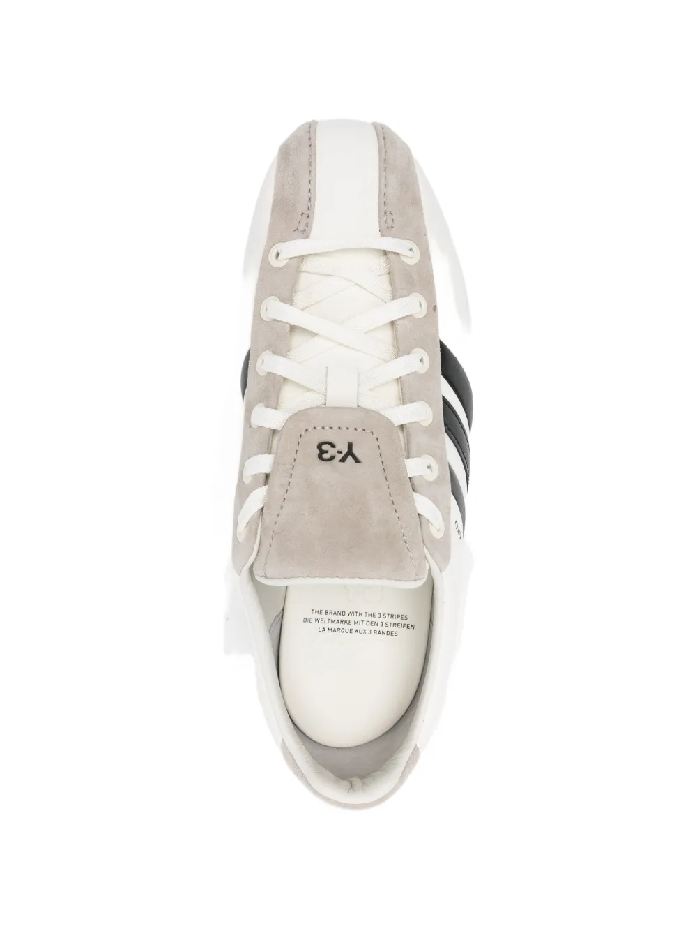 Y-3 Field gestreepte sneakers Wit