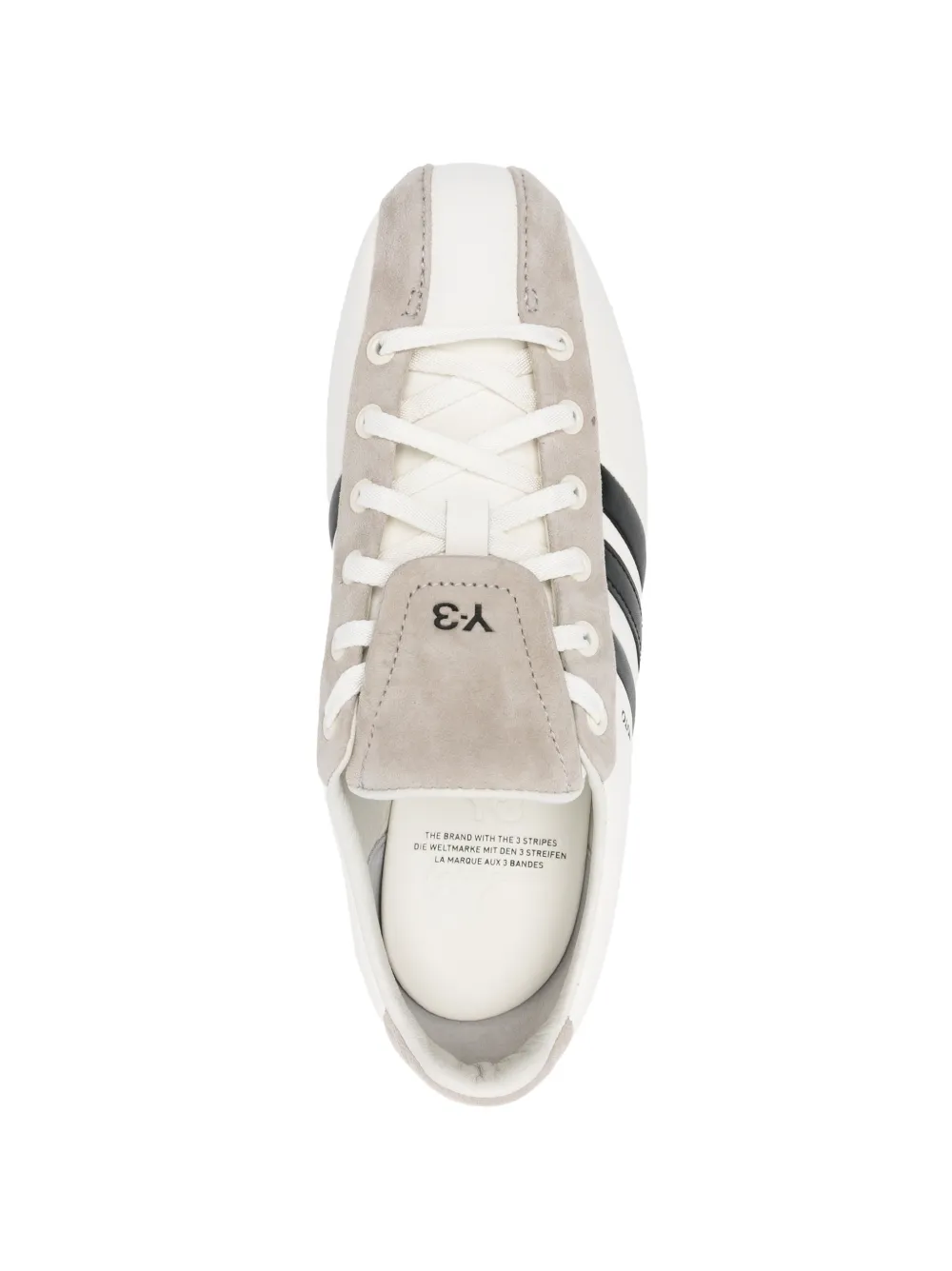 Y-3 Field gestreepte sneakers Wit