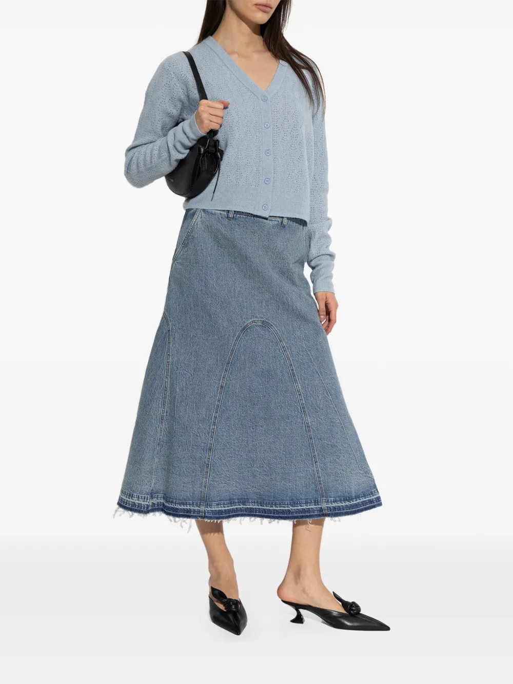 MUNTHE Byrd pointelle gebreid vest Blauw
