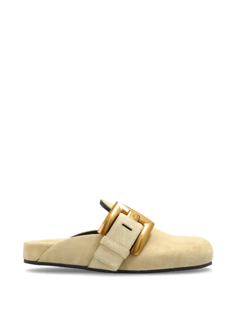 Balmain buckled flat mules