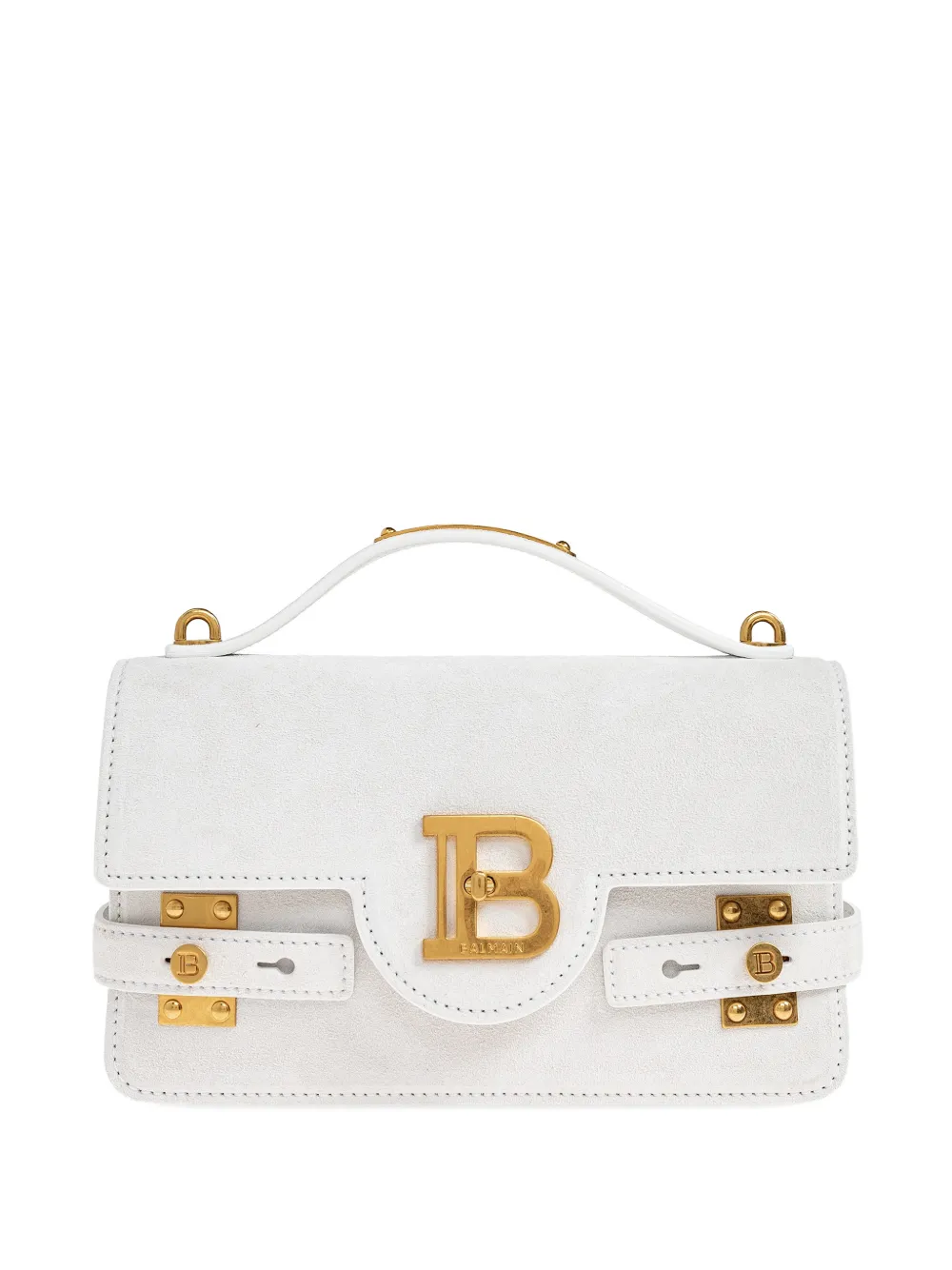 Balmain 24 B-buzz Tote Bag In White