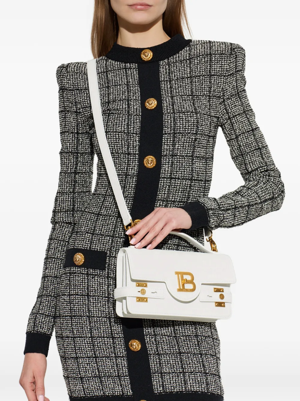  Balmain 24 B-buzz Tote Bag - White 