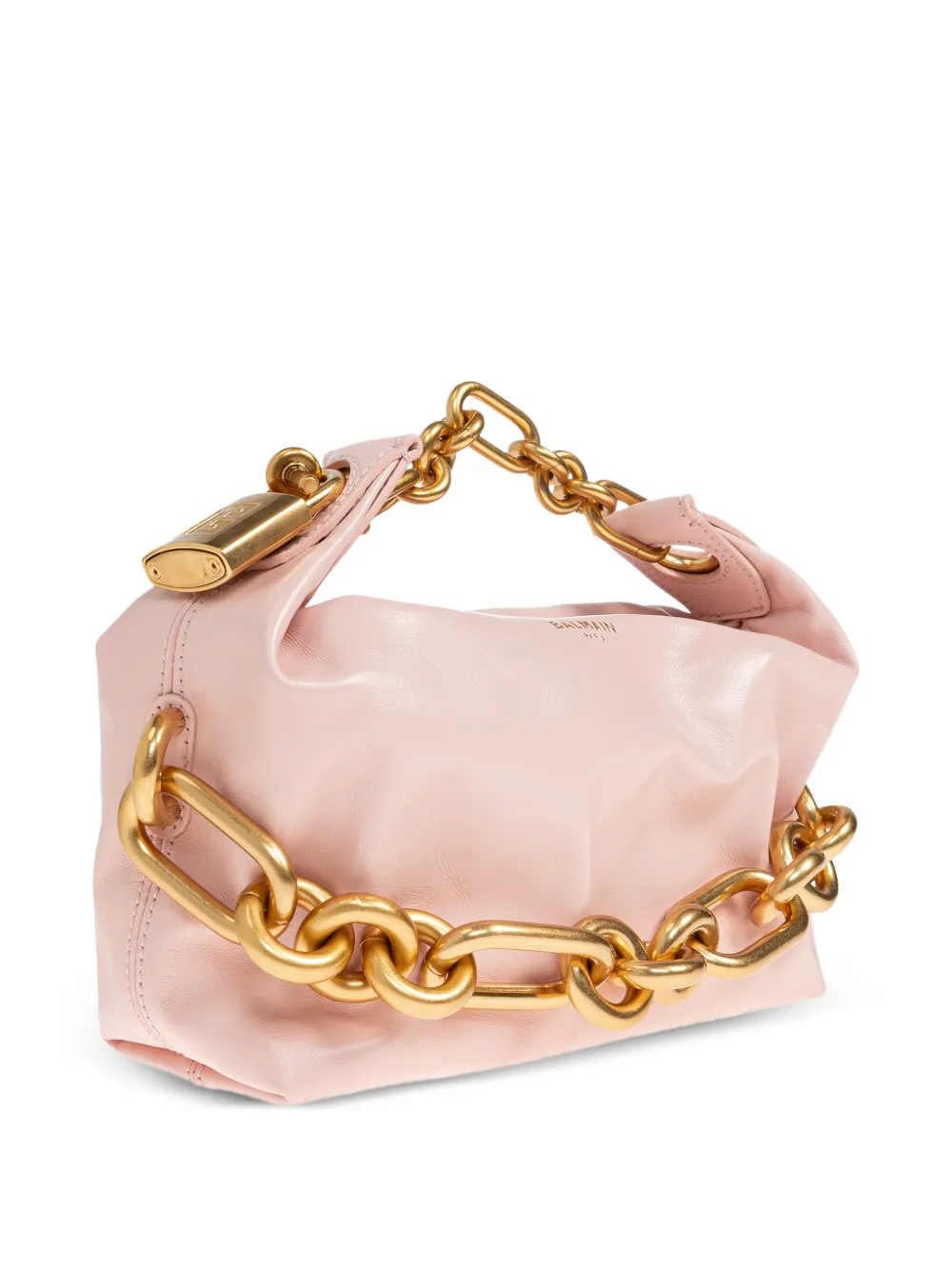 Balmain Sync leren mini-shopper met ketting en hangslot Roze