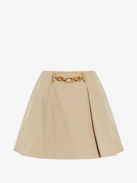 Balmain falda acampanada con cadena