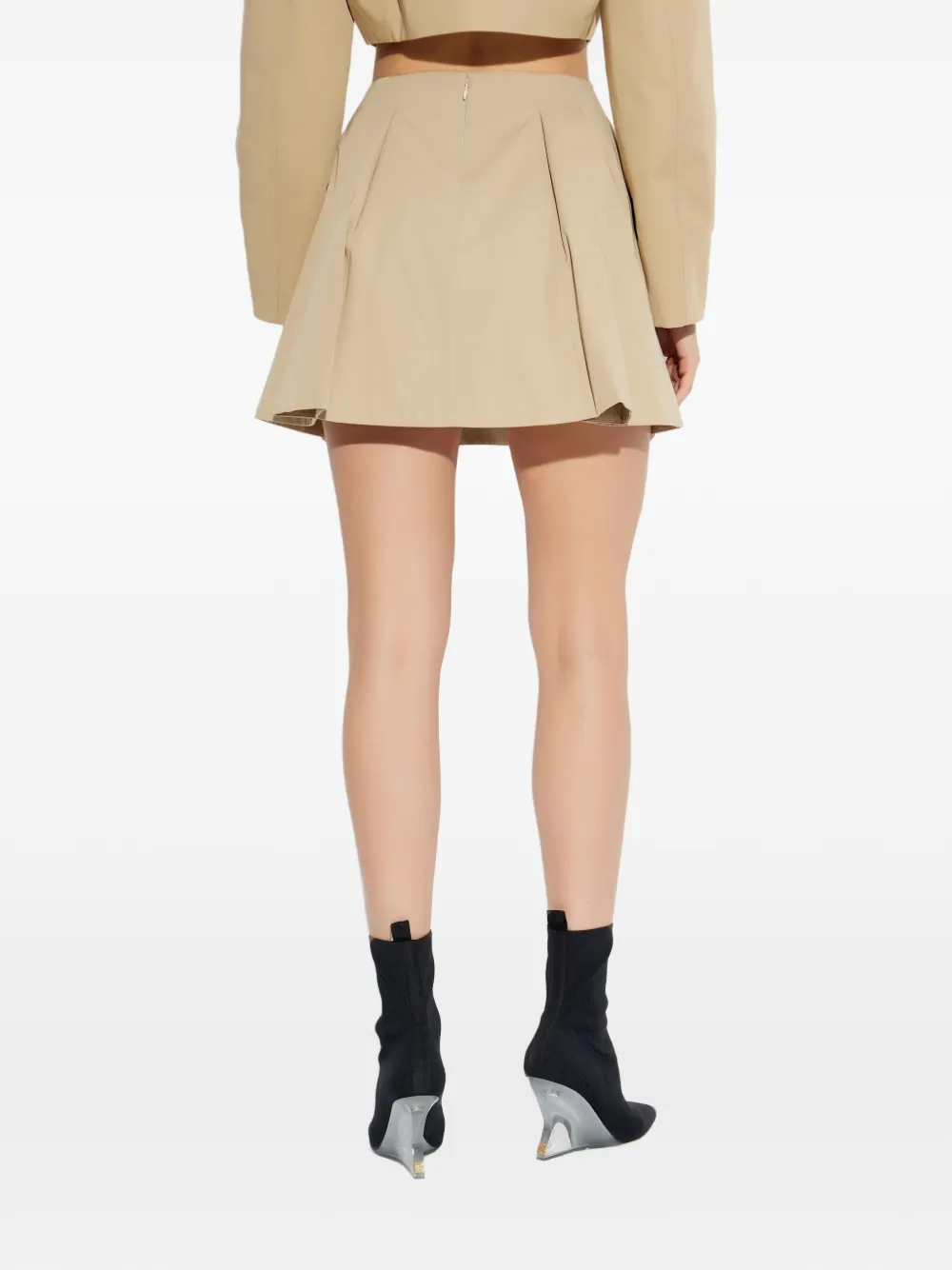 Balmain A-lijn rok verfraaid met ketting Beige