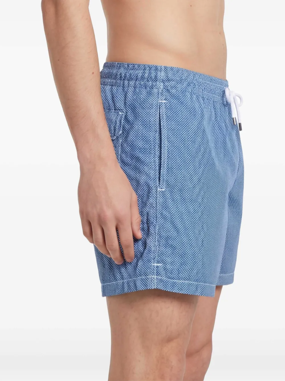Fedeli Zwembroek met trekkoord en patroon Blauw