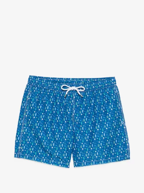 Fedeli short de bain à motif et lien de resserrage