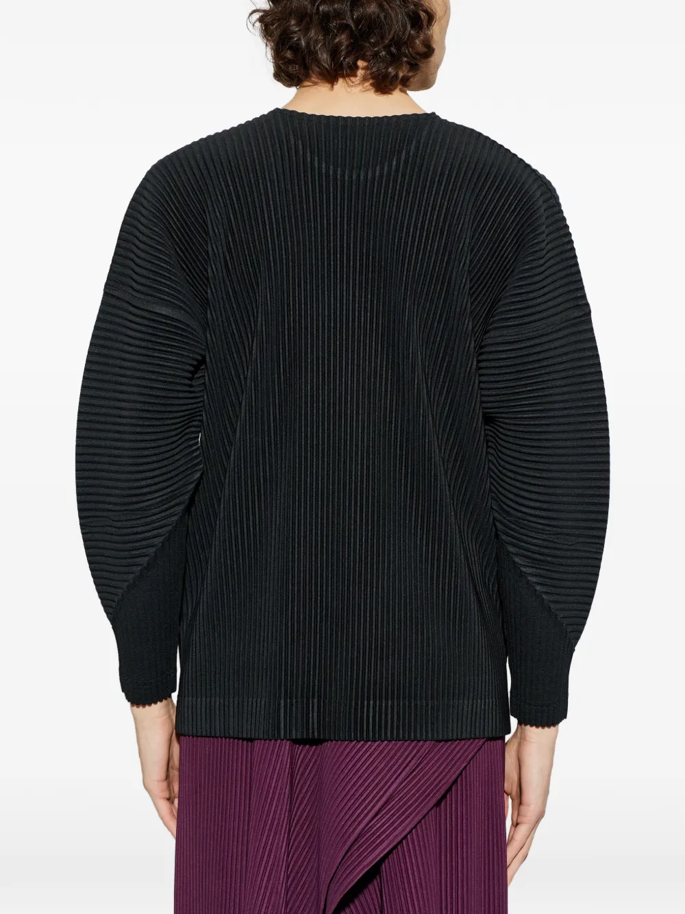 Homme Plissé Issey Miyake Geplooid T-shirt Zwart