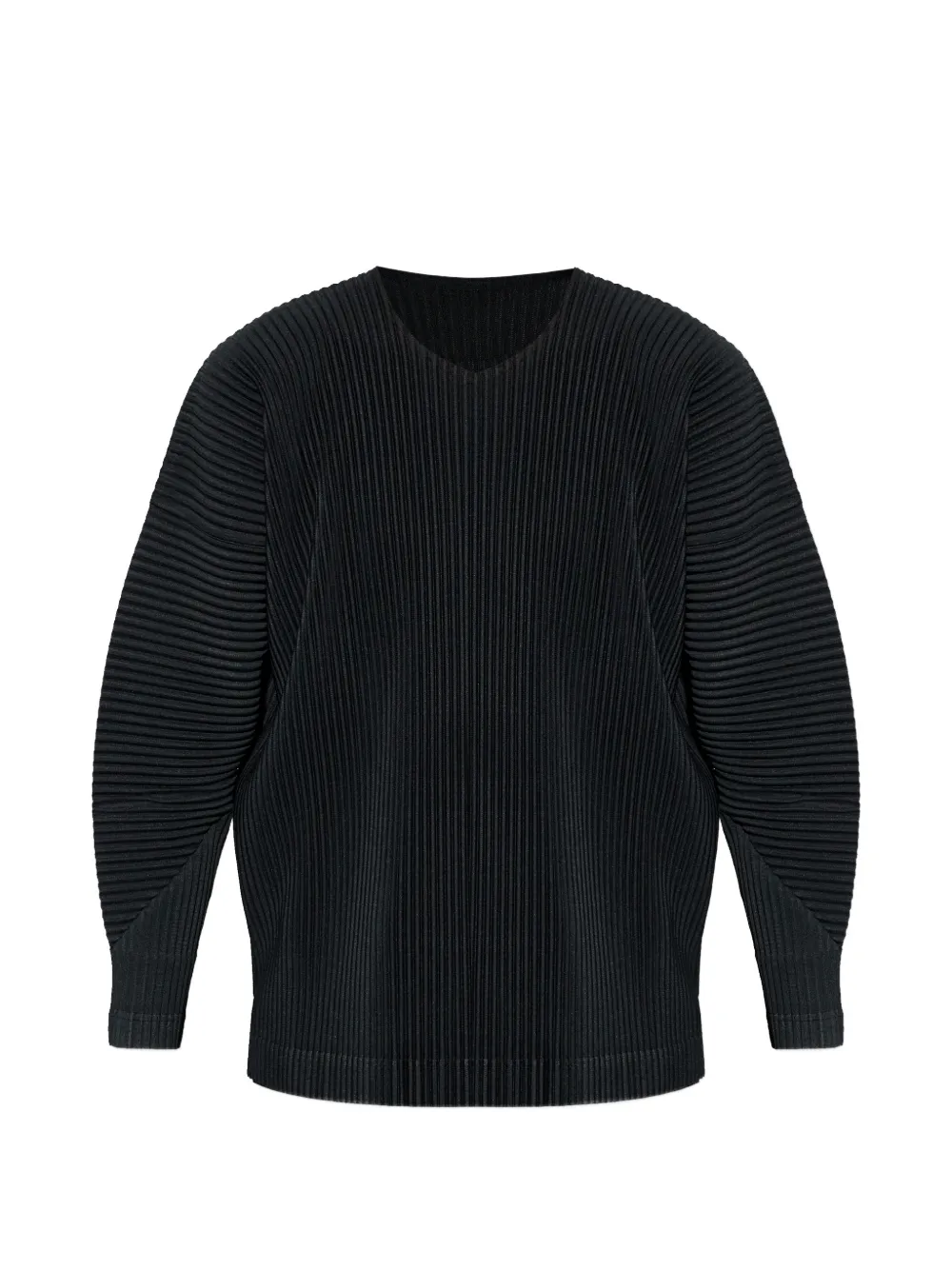 Homme Plissé Issey Miyake V-neck pleated T-shirt - Nero