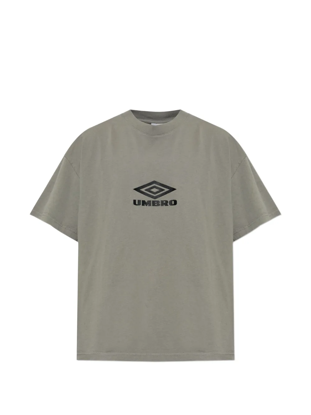 UMBRO logo-embroidery T-shirt - Grigio