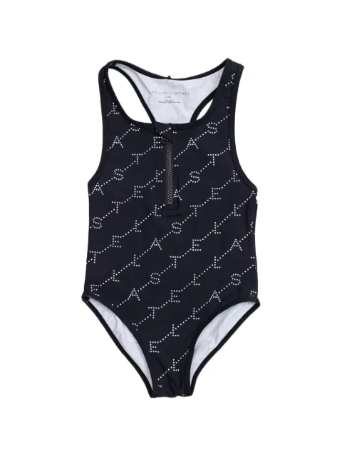 Stella McCartney Kids logo-pattern swimsuit
