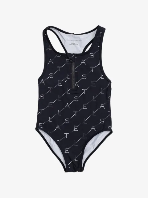 Stella McCartney Kids logo-pattern swimsuit