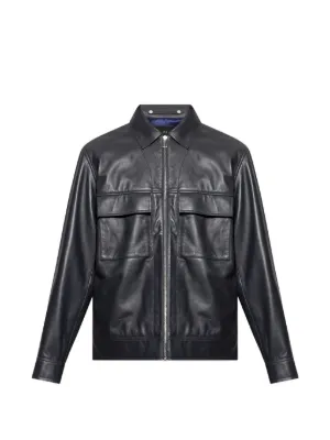 Emporio Armani レザージャケット | ブラック | FARFETCH JP