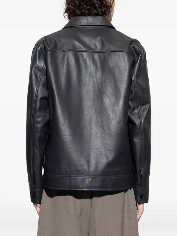 PS Paul Smith ジップアップ レザージャケット | ブルー | FARFETCH JP
