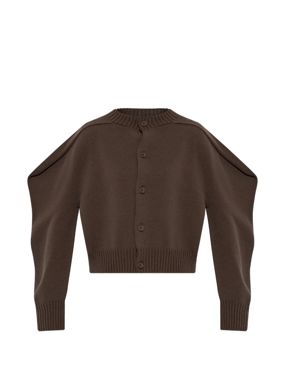 Issey Miyake buttoned knitwear - Marrone