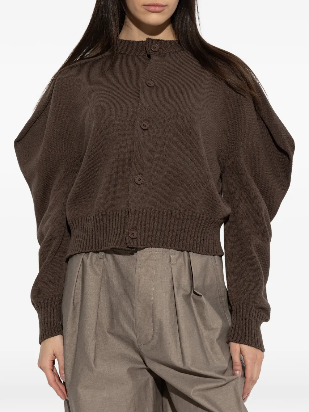 Issey Miyake Vest met knopen Bruin