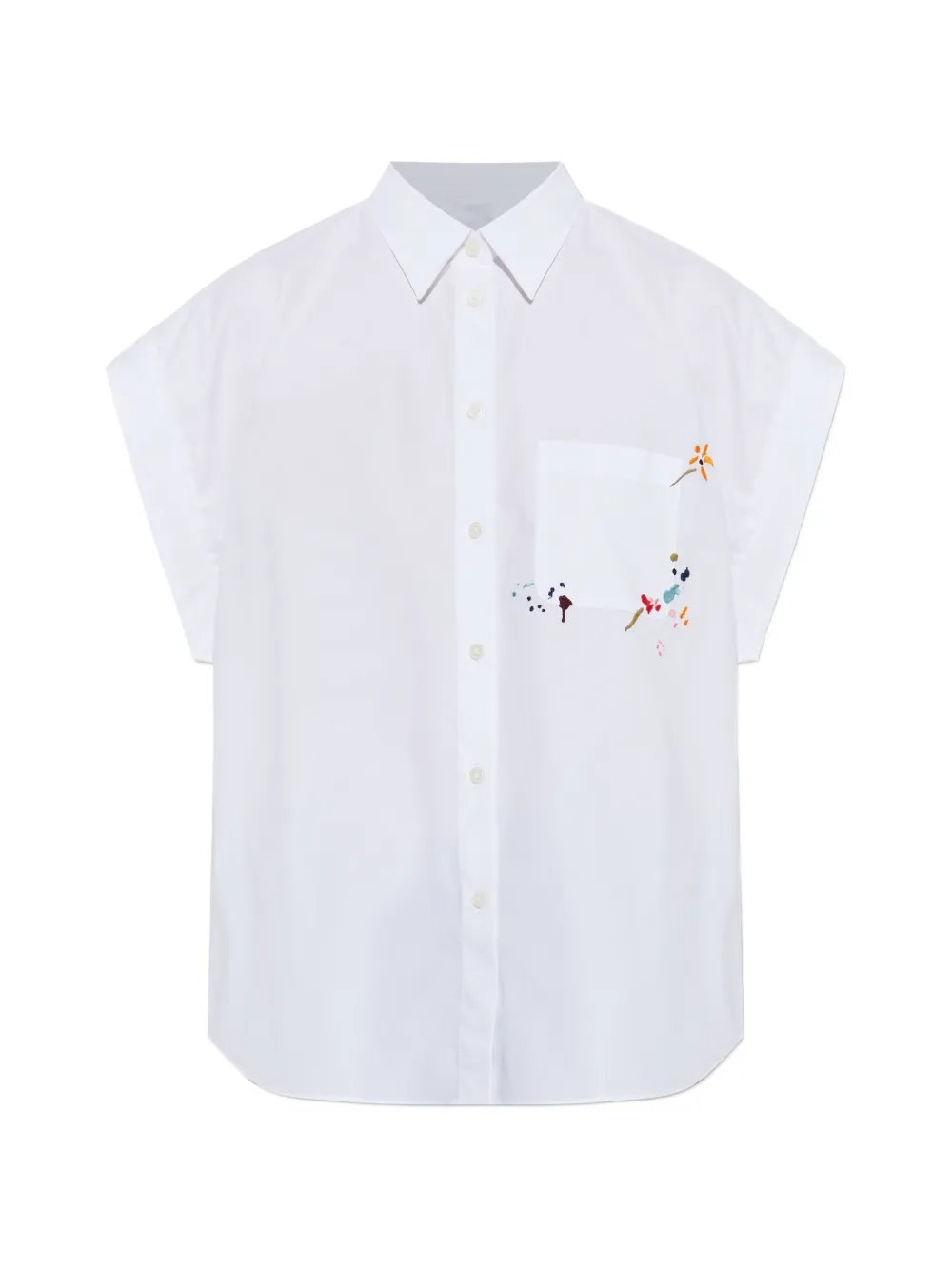 PS Paul Smith floral-embroidered shirt - Weiß