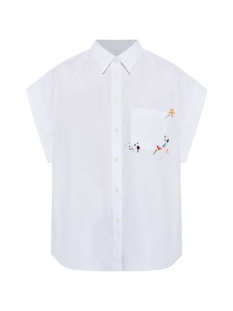 PS Paul Smith floral-embroidered shirt