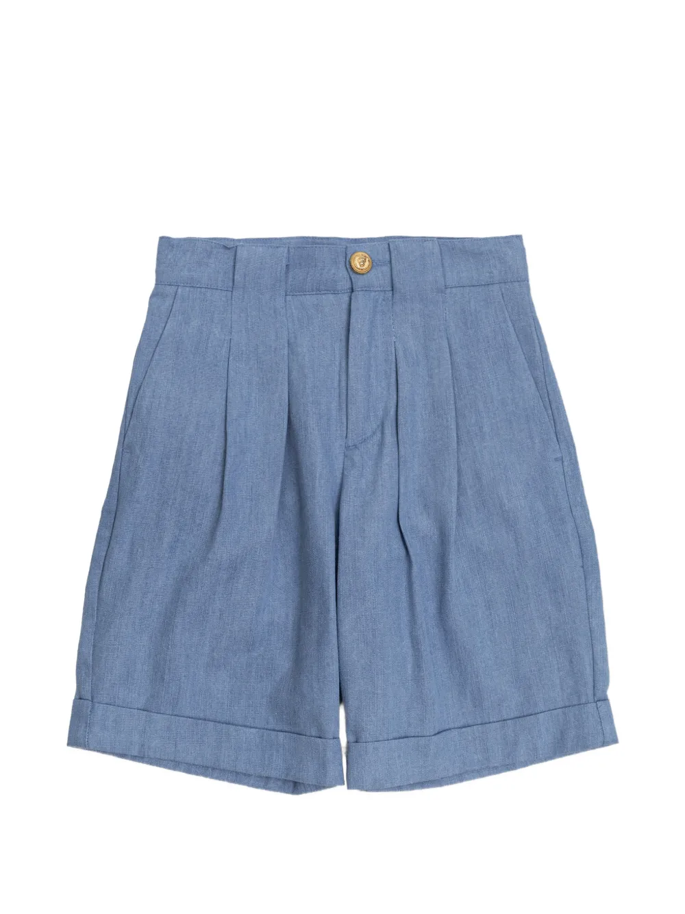 Balmain Kids pleated shorts - Blu
