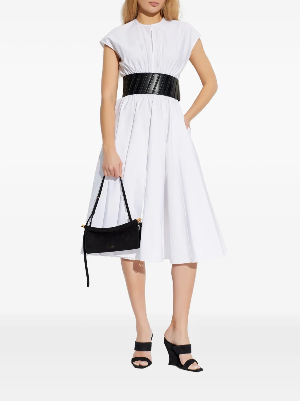 Belted Flared Dress