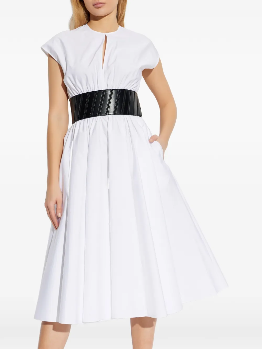 Belted Flared Dress