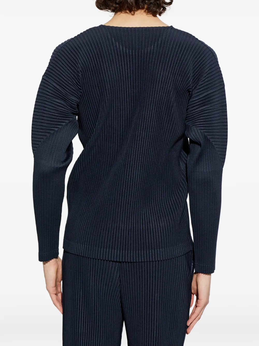 Homme Plissé Issey Miyake Geplooid T-shirt Blauw