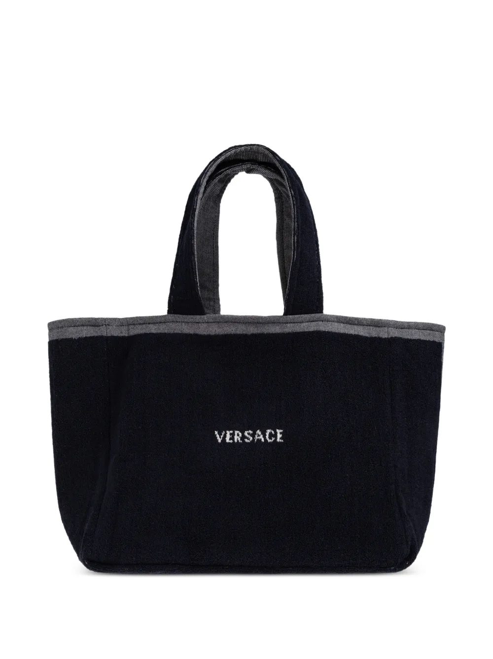 Versace Medusa badstof katoenen strandtas Blauw