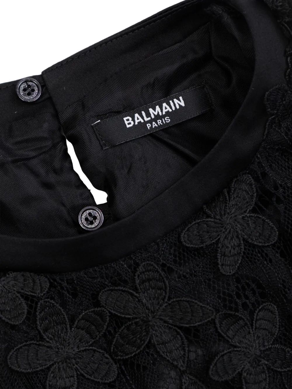 Balmain Kids Tulen jurk Zwart