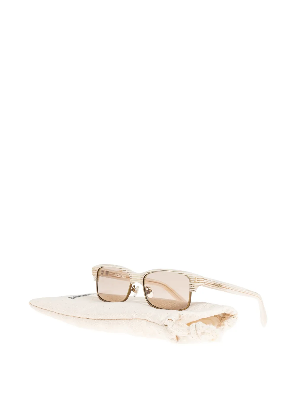  Jacquemus Rectangle-frame Sunglasses - Neutrals 
