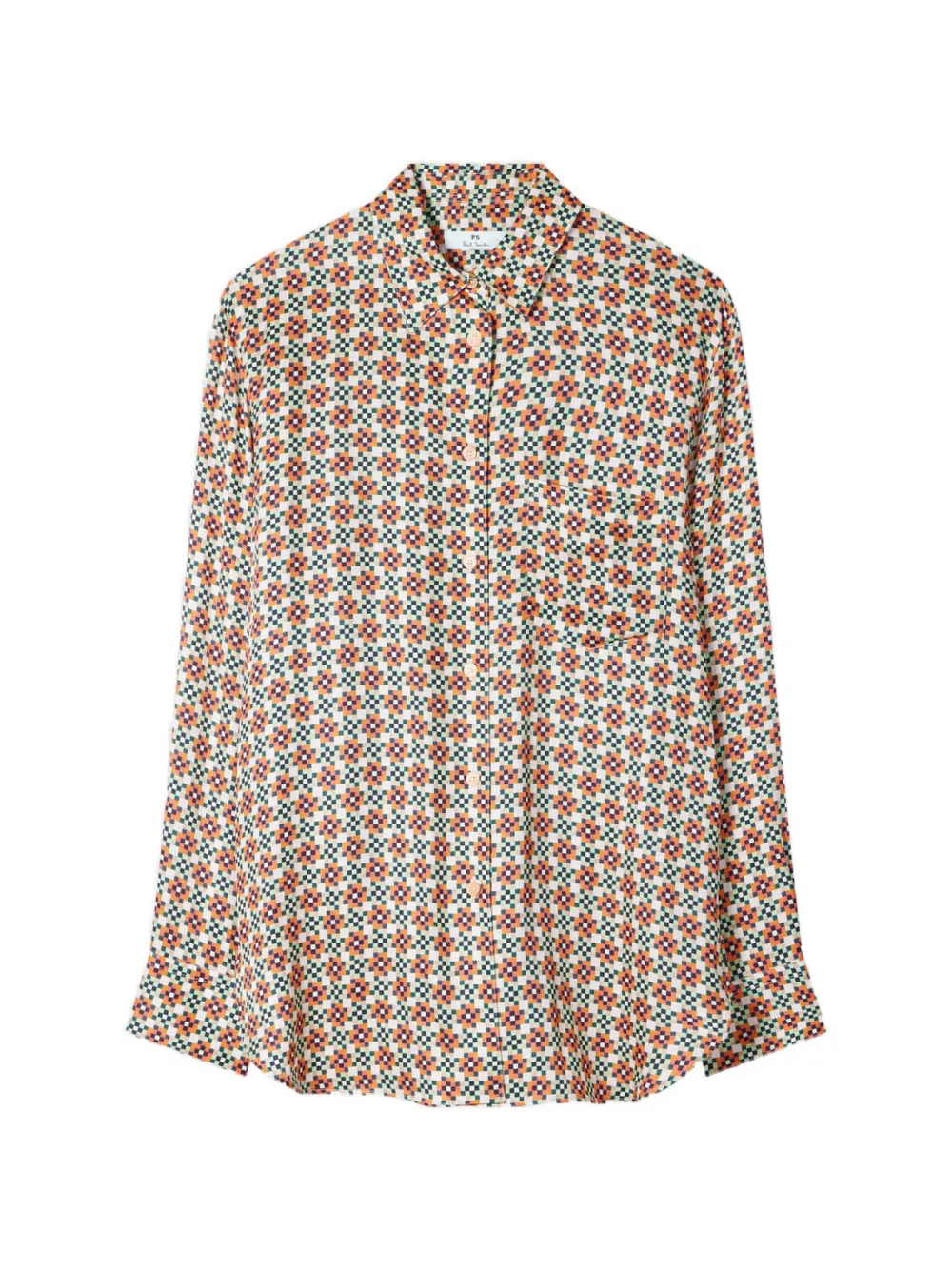 PS Paul Smith Blouse met geometrische print Wit