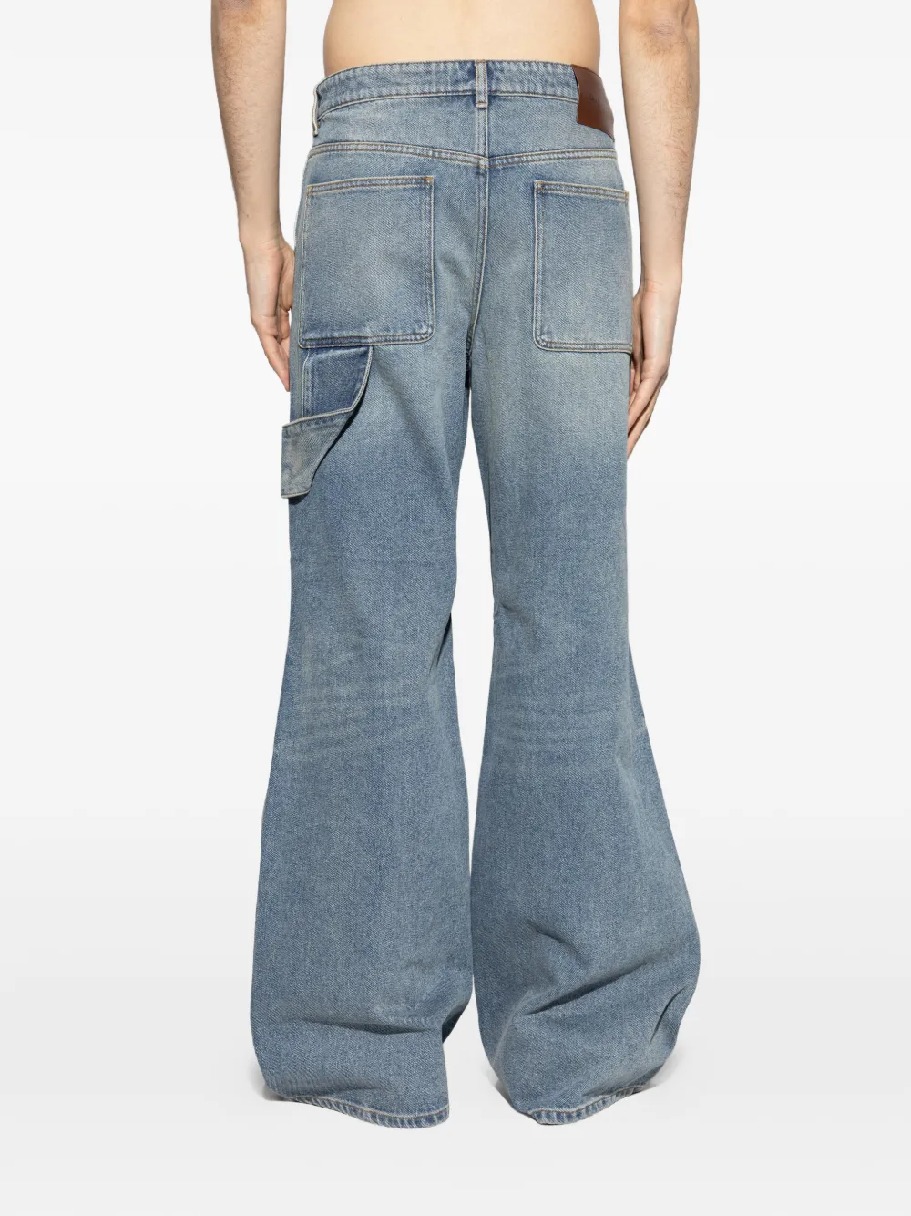 Courrèges Jeans met wijde pijpen Blauw