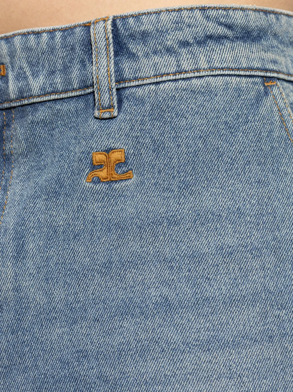 Courrèges Jeans met wijde pijpen Blauw